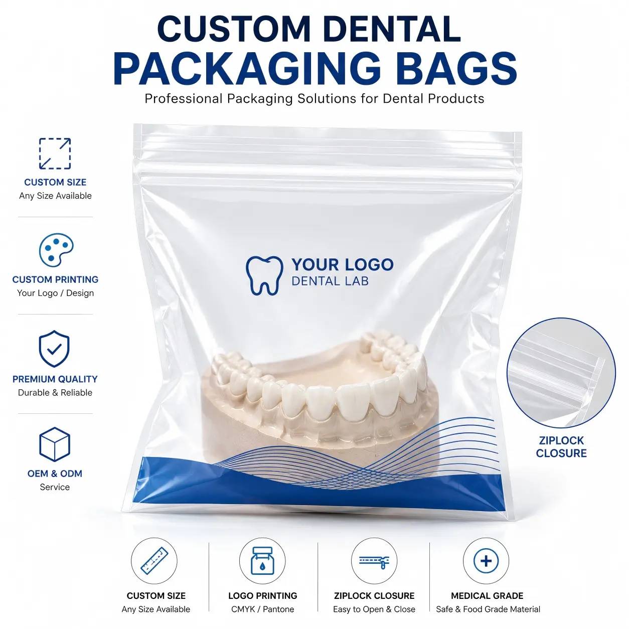 Custom Dental Packaging Bags